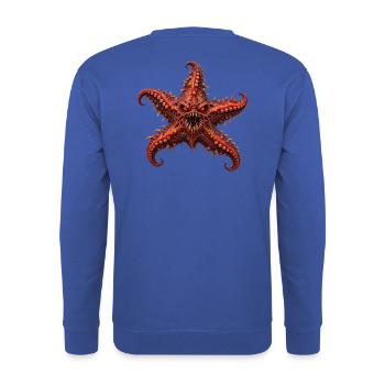 Unheimlicher Albtraum-Seestern - Unisex Pullover - Royalblau - Hinten - Michal (187cm)