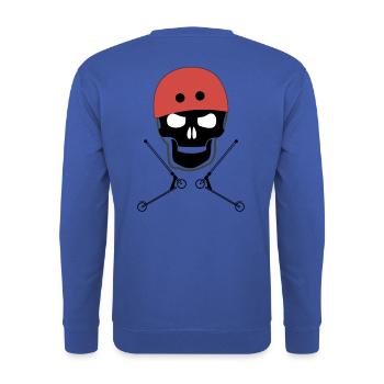 Schädel 2 - Unisex Pullover - Royalblau - Hinten - Michal (187cm)