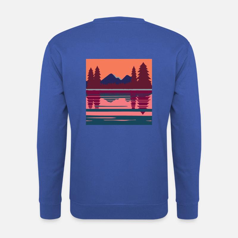 See mit Berge - Unisex Pullover - Royalblau