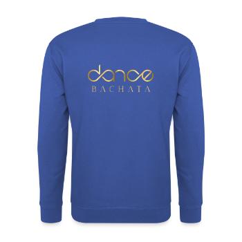 Dance Bachata Gold - Unisex Pullover - Royalblau - Hinten - Michal (187cm)