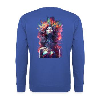PSYNECK - Sweat-shirt Unisexe - bleu royal - Dos - Michal (187cm)