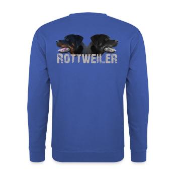 Rottweiler, dog sports, dog head, service dog, dog, - Unisex Sweatshirt - royal blue - Back - Michal (187cm)