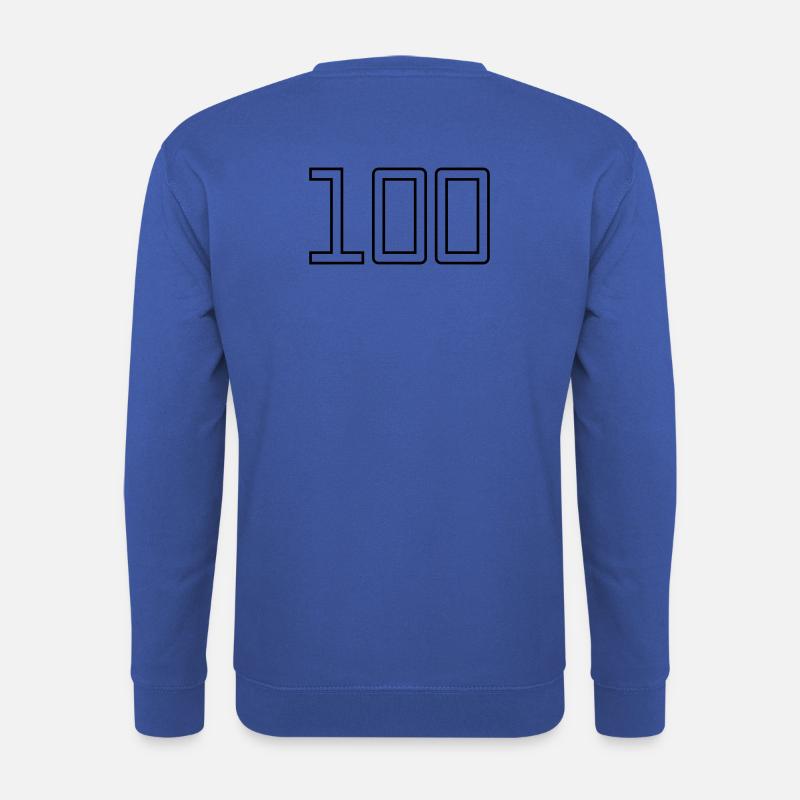 Number 100 (University Style) - Unisex Sweatshirt - royal blue