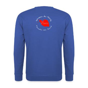 La Vendée Carte Circular - Sweat-shirt Unisexe - bleu royal - Dos - Michal (187cm)