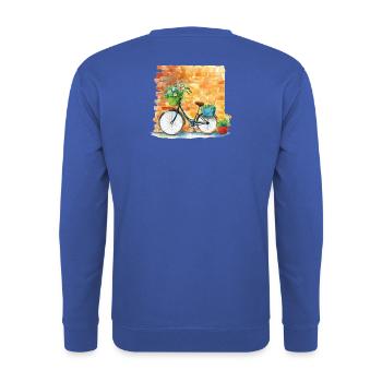 Bicycle - Unisex Sweatshirt - royal blue - Back - Michal (187cm)