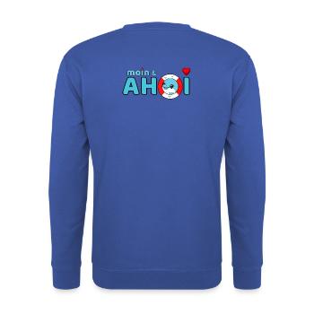 Moin et Ahoy - Sweat-shirt Unisexe - bleu royal - Dos - Michal (187cm)