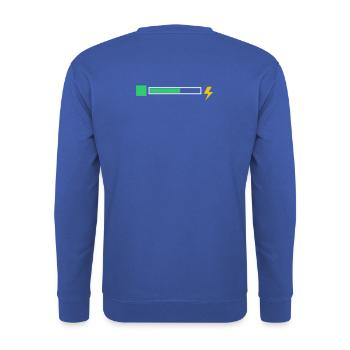energy - Unisex Sweatshirt - royal blue - Back - Michal (187cm)
