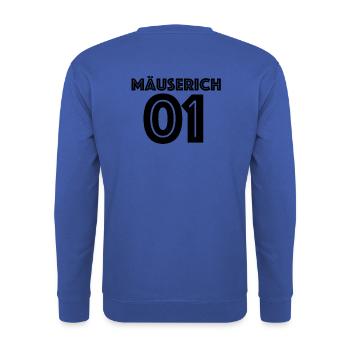 MALE MOUSE - Unisex Sweatshirt - royal blue - Back - Michal (187cm)