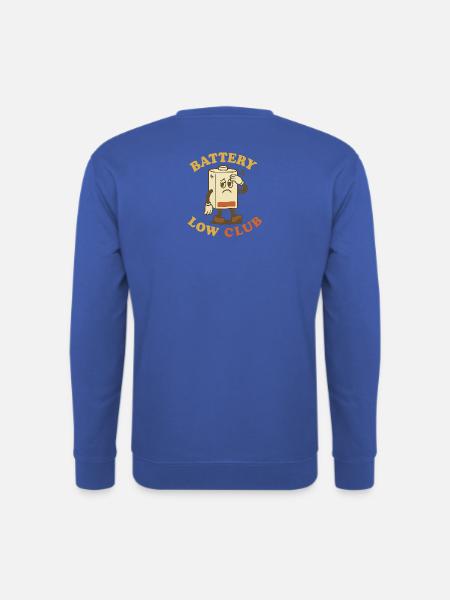 Schläger mit niedrigem Batteriestand - Unisex Pullover - Royalblau