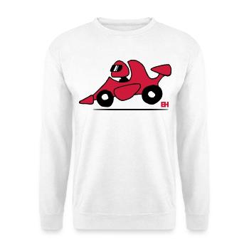 voiture de course - Sweat-shirt Unisexe - blanc - Devant
