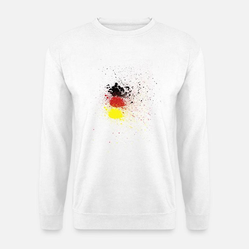 Deutschlandflagge Spray Style - Unisex Pullover - Weiß