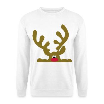 reindeer - Unisex Sweatshirt - white - Front