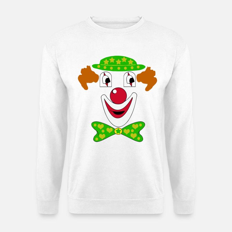 Party Shirt ,Feiern , Karneval, Clown (25) - Unisex Pullover - Weiß