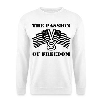 V8,Muscle-Car,Werkstatt,Garage,Auto,Freedom(25) - Unisex Pullover - Weiß - Vorne