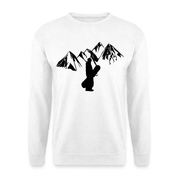 Mountain snowboarder - Unisex Sweatshirt - white - Front