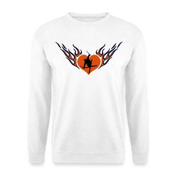Ski freestyle love - Unisex Sweatshirt - white - Front