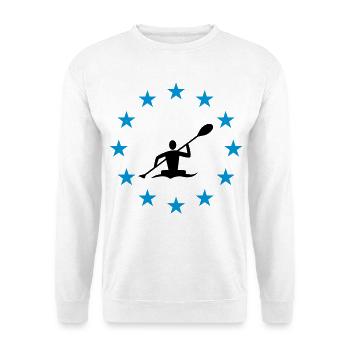 Kanu im Sternenkreis - Unisex Pullover - Weiß - Vorne - Alina (178cm) & Michal (187cm)