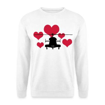 Heli mit 5 Herzen - Unisex Pullover - Weiß - Vorne