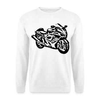 Motorrad , Hayabusa , Rennmaschine ,Kult (25) - Unisex Pullover - Weiß - Vorne