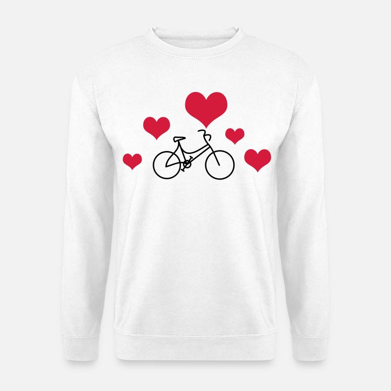 Damenrad mit Herzen - Unisex Pullover - Weiß
