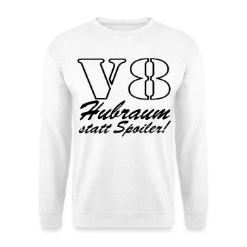 V8,Muscle-Car,Werkstatt,Garage,Auto,Tuning,(25) - Unisex Pullover - Weiß - Vorne