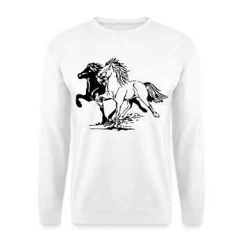 Chevaux sauvages - Sweat-shirt Unisexe - blanc - Devant