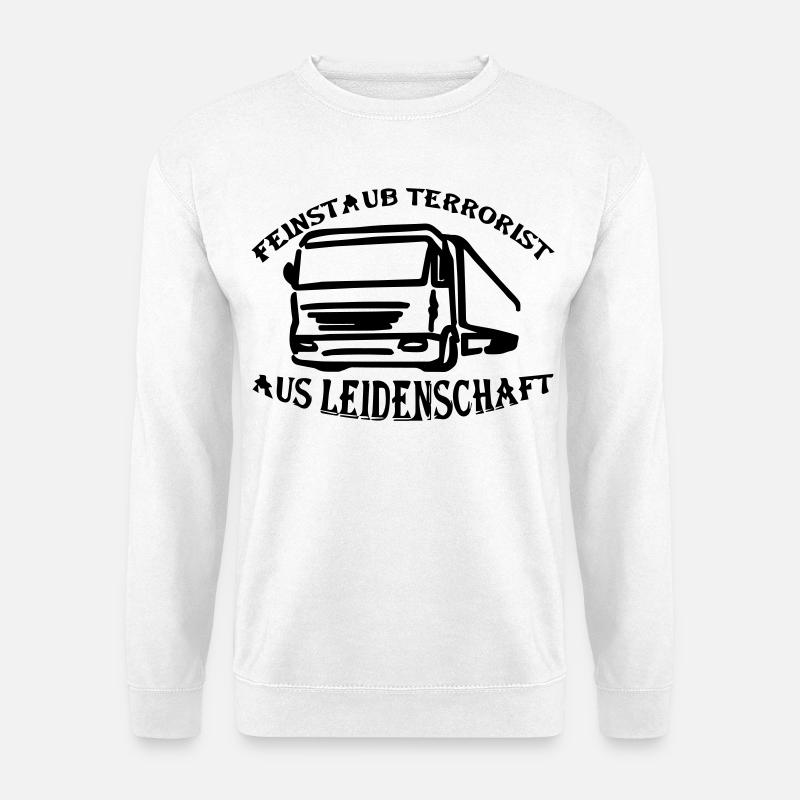 Feinstaub Terrorist aus Leidenschaft - Unisex Pullover - Weiß