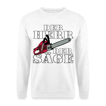 Motorsäge , der Herr der Säge Motorsäge (25) - Unisex Pullover - Weiß - Vorne