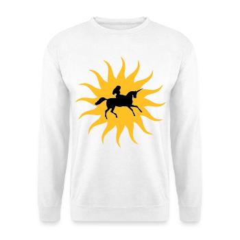 Sonne mit Einhorn - Unisex Pullover - Weiß - Vorne