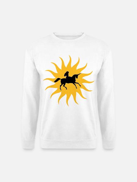 Sun with Unicorn - Unisex Sweatshirt - white