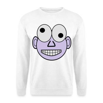 Lustiges Gesicht - Unisex Pullover - Weiß - Vorne