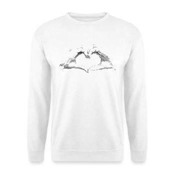 Hands heart - Unisex Sweatshirt - white - Front
