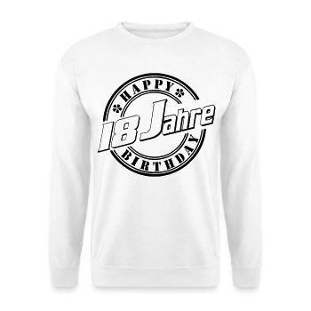 18. Geburtstag ,Volljährig , , Happy Birthday (25) - Unisex Pullover - Weiß - Vorne