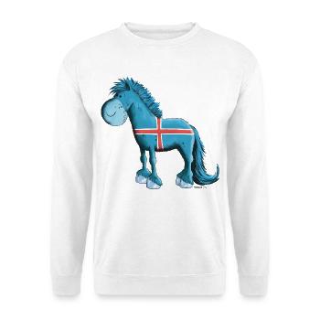 Cheval islandais - Sweat-shirt Unisexe - blanc - Devant