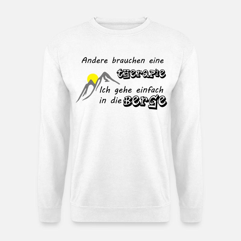 Berge Therapie - Unisex Pullover - Weiß