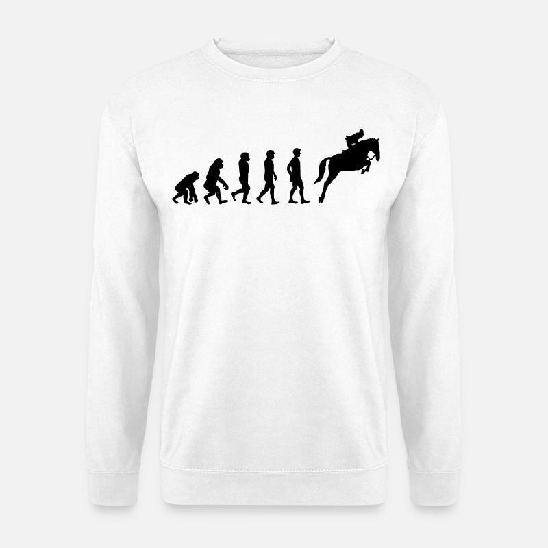 Horse evolution - Unisex Sweatshirt - white