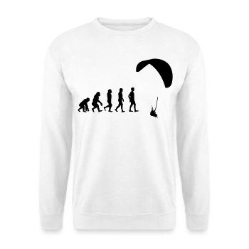 Planeur de l’évolution - Sweat-shirt Unisexe - blanc - Devant