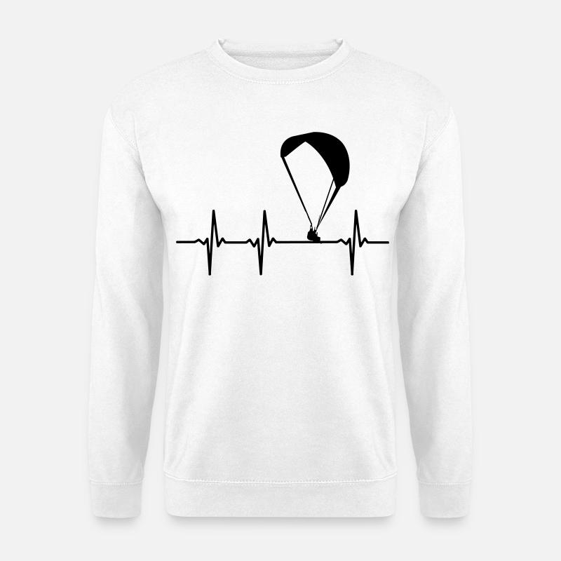 Gleitschirm EKG - Unisex Pullover - Weiß