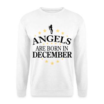 Vêtements de sport décembre anges - Sweat-shirt Unisexe - blanc - Devant