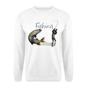 Fishing - Unisex Sweatshirt - white - Front