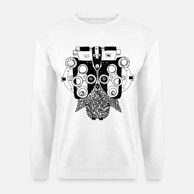 Phoropter owl - Unisex Sweatshirt - white