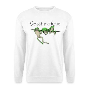 street workout - Sweat-shirt Unisexe - blanc - Devant