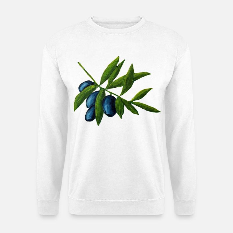 Oliven - Unisex Pullover - Weiß