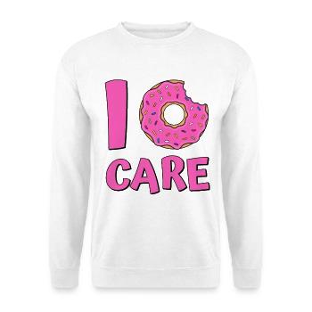 I donut care - Unisex Pullover - Weiß - Vorne