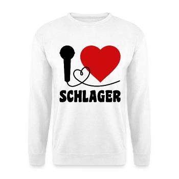 I Love Schlager - Unisex Pullover - Weiß - Vorne