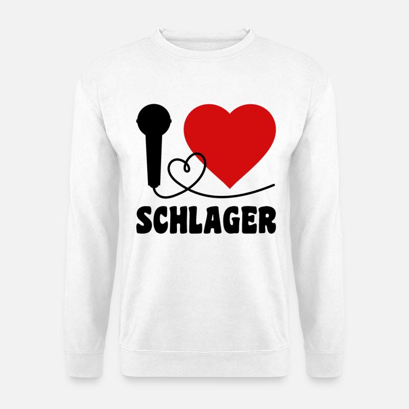 I Love Schlager - Unisex Pullover - Weiß