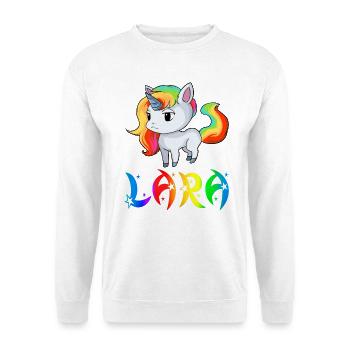Lara Einhorn - Sweat-shirt Unisexe - blanc - Devant