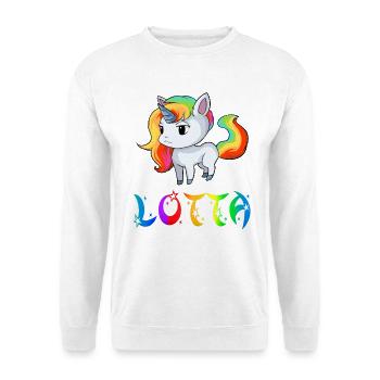 Lotta Einhorn - Unisex Pullover - Weiß - Vorne