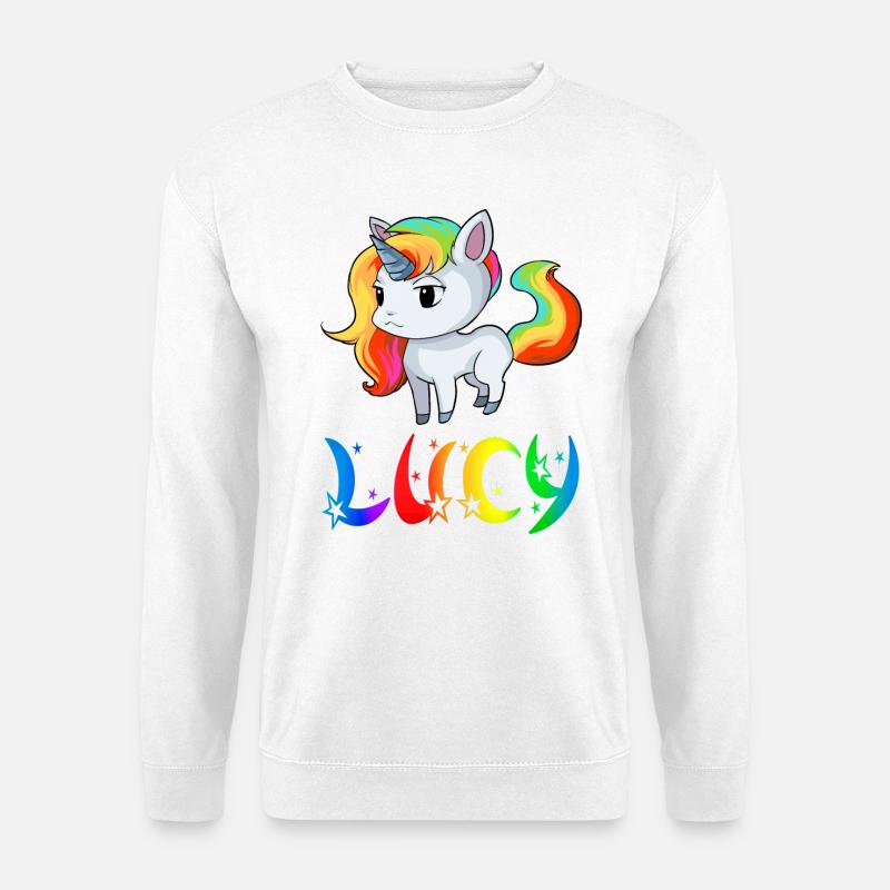 Lucy Einhorn - Unisex Pullover - Weiß