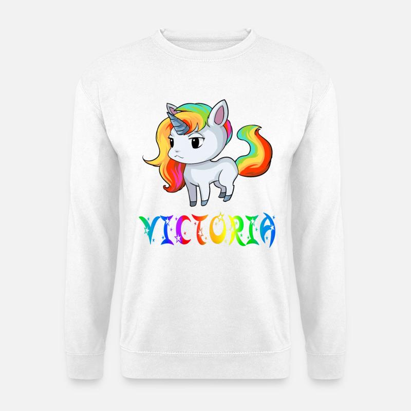 Victoria Einhorn - Unisex Pullover - Weiß